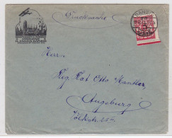 Danzig DS Vom Briefmarken & Notgeldhandelshaus Jagels Nach Augsburg - Lettres & Documents