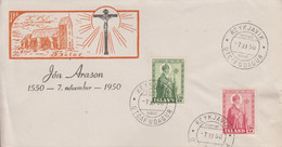 Enveloppe  FDC  1er  Jour   ISLANDE   Evêque   Jon  ARASON   1950 - FDC