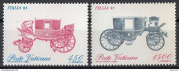 1985 - VATICANO -  "ITALIA 85" ESPOSIZIONE FILATELICA INTERNAZIONALE DI ROMA  - SERIE COMPLETA DI  2  VALORI  - NUOVO - Neufs