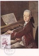 France N°1137 - Mozart - Carte Maximum - 1950-1959