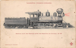 ¤¤  -   COLOMBIE    -   Locomotive     -   Chemin De Fer  -   Train   -  ¤¤ - Colombie