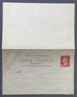 Algérie, Entier CPRP (avec Carte Réponse) Pasteur 30c. Rouge - Surcharge Algérie - Neuf - (B511) - Covers & Documents