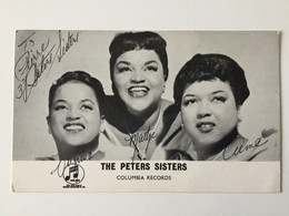 THE PETERS SISTERS Trio De Chanteuses Américaines, Actif Entre 1937 Et 1963 Autographe Année 50 - Autographs