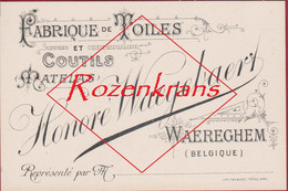 Reclame Fabrique De Toiles Et Outils Matelas Honore Waegebaert Waregem Waereghem Art Nouveau Jugendstil Illustrator - Waregem