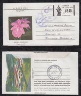 Costa Rica 1983 Aerogramme Stationery To TEGUCIGALPA Honduras Orchid Flower Arrival Postmark - Costa Rica