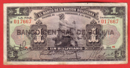 BOLIVIE - 1 Boliviano 11 Mai 1911- Pick 102b - Bolivie