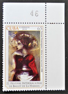 FESTIVAL INTERNATIONAL DE BALLET A LA HAVANE 2010 - NEUF ** - YT 4892 - MI 5466 - COIN DE FEUILLE NUMEROTE - Unused Stamps