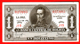 BOLIVIE - 1 Boliviano 20 Julio 1928 - Pick 128 - Bolivië