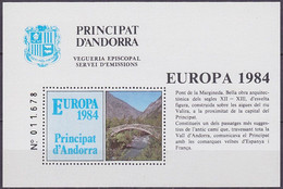 Bloc Feuillet Neuf ** Andorre 1984 - Europa - Blocs-feuillets