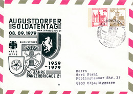 BRD,  PU 163  A1/001, BuSchl. 25/30,  BW 55, Augustdorfer Soldatentag - Privé Briefomslagen - Gebruikt