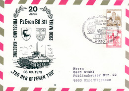 BRD,  PU 164  D2/001, BuSchl. 30-25,  BW 58, VAREL: 20 Jahre PzGren Btl 311 - Enveloppes Privées - Oblitérées