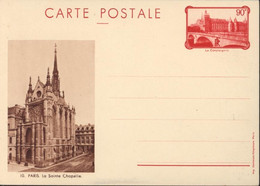Entier CP Conciergerie Paris Brune N°10 La Sainte Chapelle Neuve Storch F1e - Cartes Postales Types Et TSC (avant 1995)