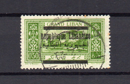 !!! LIBAN, N°99 VARIETE BARRES DE LA SURCHARGE DEPLACEES OBLITEREE - Used Stamps