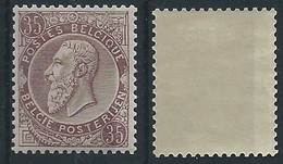 TB. Nr 49 - 35 Centimes Leopold 2 Profil à Gauche  Neufs Sans Charnière MNH - Brun Sur Chamois - 1884-1891 Leopoldo II