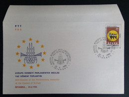 Turkije 1986 Zomervergadering Van Het Parlement Van De Raad Van Europa - Storia Postale