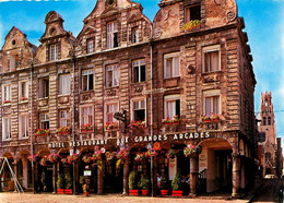 Arras * Hôtel Restaurant AUX GRANDES ARCADES * 8 10 Grand Place * ALIBERT Propriétaire * Cpa Pub - Arras