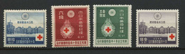 1934 JAPAN - JSDA Cat. N.57/60 - Yvert Cat. N.218/21 Red Cross 4 Values MNH - Nuovi