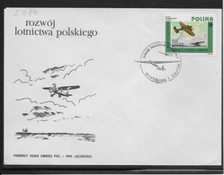 Thème Avions - Pologne - Enveloppe - TB - Airplanes