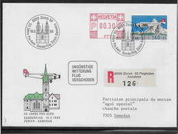 Thème Avions - Suisse - Enveloppe - TB - Avions