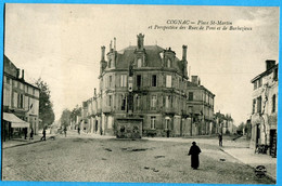 16 - Charente - Cognac - Place St.Martin Et Perspective Des Rues De Pons Et De Barbezieux    (N2750) - Cognac