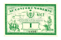NICE // AU CONFORT MODERNE // Bon De Un Franc - Notgeld