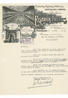 VP COURRIER FRANCE 1927 (V2030) FISCHER Frères (1 Vue) Rue Aux Choux 38 BRUXELLES Soieries, Rubans Et Velours - Vestiario & Tessile