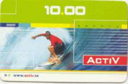 KAZACHSTAN : KAZR03A 10u ACTIV Watersurf   03/03 USED Exp: 03/03 - Kazachstan