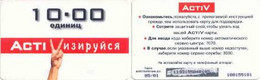 KAZACHSTAN : KAZR01 10u ACTIV Hand        05/01 USED Exp: 05/01 - Kazakhstan