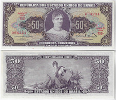 Brazil 50 Cruzeiros Banknote 1963 Princess Isabel Uncirculated - Brazilië