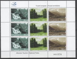 ALBANIA , 2015, MNH, TOURISM, NATIONAL PARKS, WATERFALLS, MOUNTAINS, FORESTS, TREES, SHEETLET OF 3 SETS - Autres & Non Classés
