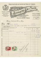 VP COURRIER BELGIQUE 1934 (V2030) AUGUSTE DE COCK (1 Vue) Manufacture De Gants De Peau Et Tissus BRUXELLES St JOSSE - Kleidung & Textil