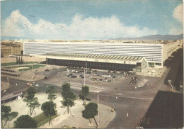 K4124 Roma - Stazione Termini - Auto Cars Voitures / Viaggiata 1956 - Stazione Termini