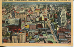 010185  View Looking East From Terminal Tower Showing Ohio Bell Telephone Building, Cleveland - Cleveland