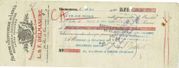 VP REçU BANCAIRE 1930 (V2030) L & F DELMASURE (2 Vues) Banque De Bruxelles - Crédit Du Nord Belge - Perforé Payé - Textile & Vestimentaire