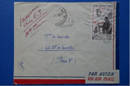 6  A E F. BELLE  LETTRE-1957  PETIT BUREAU  WINDOULI A PARIS FRANCE +N°62 15F +AFFRANCH. PLAISANT - Storia Postale