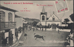 ACORES - TOURADA A CORDA EM S.BARTHOLOMEU - SUPERBE CARTE POSTALE POUR LA FRANCE - MARSEILLE. - Açores
