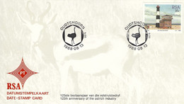 RSA South Africa 1988 Oudtshoorn Ostrich Farming Industry Lighthouse Pelican Point Card - Straussen- Und Laufvögel