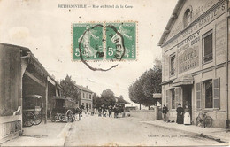 Bétheniville - Rue Et Hôtel De La Gare - Bétheniville
