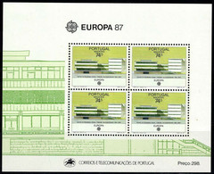 PORTUGAL MADEIRA Bloco, Com  4  Selos (Nº 90) - 1987 EUROPA Stamps - Modern Architecture MNH - Blocks & Kleinbögen