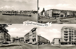 WESEL Am Rhein, Straßenszenen, Mehrbildkarte (1958) AK - Wesel