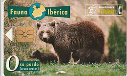 Rare Carte Téléphonique Fauna Ibérica Oso Pardo 1000 - Altri & Non Classificati