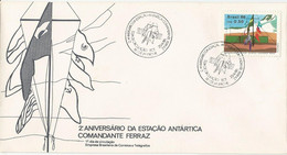 Brazil 1986: FDC - Brazilian Station In Antarctica. Flags, Scientific Research. - Programmi Di Ricerca