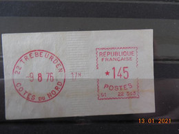 Vignette D'affranchissement Du Bureau De Trebeurden 1976 - 1969 Montgeron – Wit Papier – Frama/Satas