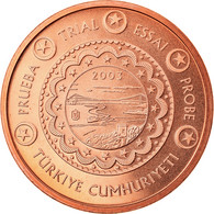 Turquie, Médaille, 5 C, Essai-Trial, 2003, Paranumismatique, FDC, Copper Plated - Privatentwürfe