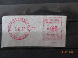 Vignette D'affranchissement Du Bureau De Ploudalmezeau 1977 - 1969 Montgeron – Carta Bianca – Frama/Satas