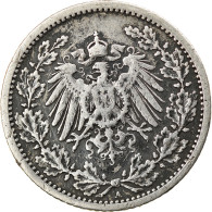 Monnaie, GERMANY - EMPIRE, 1/2 Mark, 1908, Berlin, TTB, Argent, KM:17 - 1/2 Mark