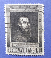 1964 - VATICANO -  CENTENARIO DELLA MORTE DI MICHELANGELO BUONARROTI   - VALORE LIRE 10  - USATO - Other & Unclassified