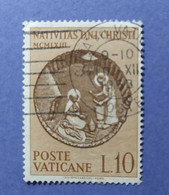 1963 - VATICANO -  NATALE 1963    - VALORE LIRE 10  - USATO - Other & Unclassified