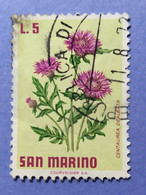 1971 - REPUBBLICA SAN MARINO - FIORI  -   VALORE  LIRE  5 - USATO - Oblitérés