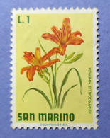 1971 - REPUBBLICA SAN MARINO - FIORI  -   VALORE  LIRE  1 - USATO - Oblitérés